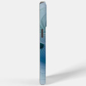 Staande ovaties, abstract blauw turquoise fractaal Case-Mate iPhone case (Achterkant / Rechts)