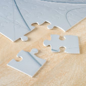 Staande ovaties, abstract blauw turquoise fractaal legpuzzel (Zijkant)