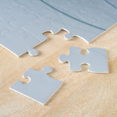 Staande ovaties, abstract blauw turquoise fractaal legpuzzel (Zijkant)