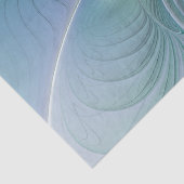 Staande ovaties, abstract blauw turquoise fractaal tissuepapier (Detail)