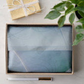 Staande ovaties, abstract blauw turquoise fractaal tissuepapier (Geschenk)