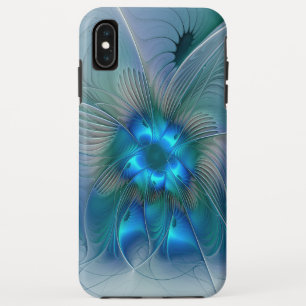 Staande ovaties, Abstract Blauwe Turquoise Fractal Case-Mate iPhone Case