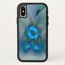 Staande Ovations, Abstracte Blauwe Fractal Art Naa Case-Mate iPhone Case