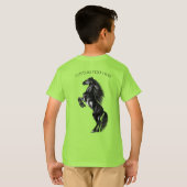 Staande Paard T-Shirt met Aangepaste Tekst (Achterkant volledig)