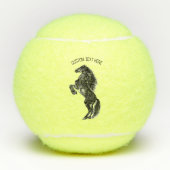 Staande Paard Tennisballen met Aangepaste Tekst (Voorkant)