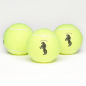 Staande Paard Tennisballen met Aangepaste Tekst (Multi)