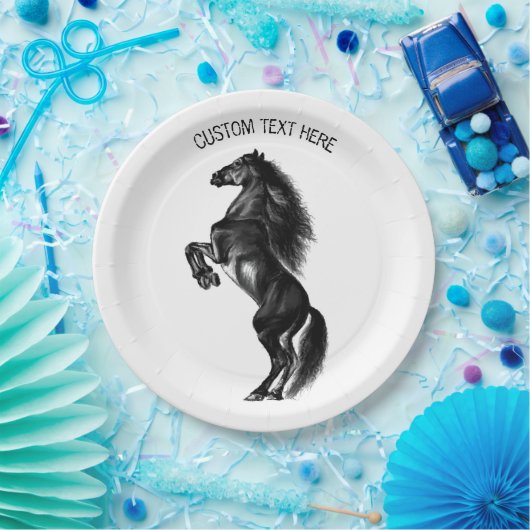 Staande Paardendocument Borden met Aangepaste Teks Papieren Bordje (Feest)
