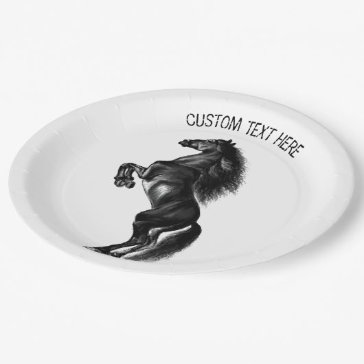 Staande Paardendocument Borden met Aangepaste Teks Papieren Bordje (Gekanteld)