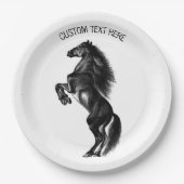 Staande Paardendocument Borden met Aangepaste Teks Papieren Bordje (Voorkant)