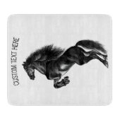 Staande Paardensnijplank met Aangepaste Tekst Snijplank (Voorkant)