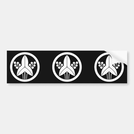 Staande pijlpunt in cirkel bumpersticker (Voorkant)