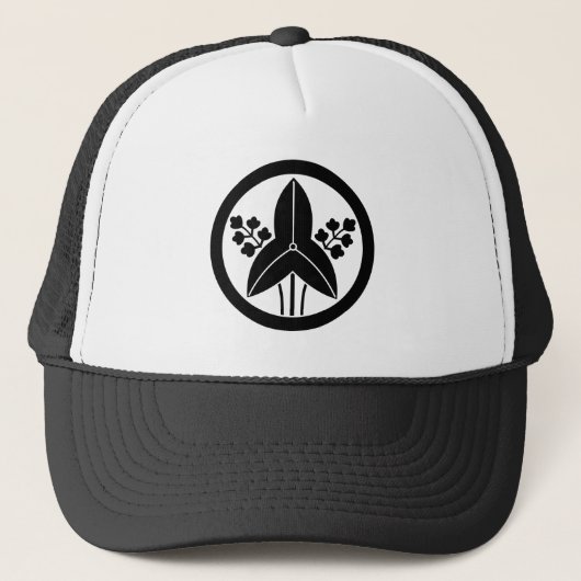 Staande pijlpunt in cirkel trucker pet (Voorkant)