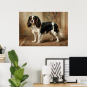 Staande portret van Cavalier King Charles Spaniel Poster (Thuiskantoor)