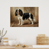Staande portret van Cavalier King Charles Spaniel Poster (Keuken)