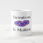 Staande sterke boodschap met patronen grote koffiekop (Voorkant)