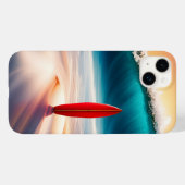 Staande surfplank in zand Case-Mate iPhone case (Achterkant (horizontaal))
