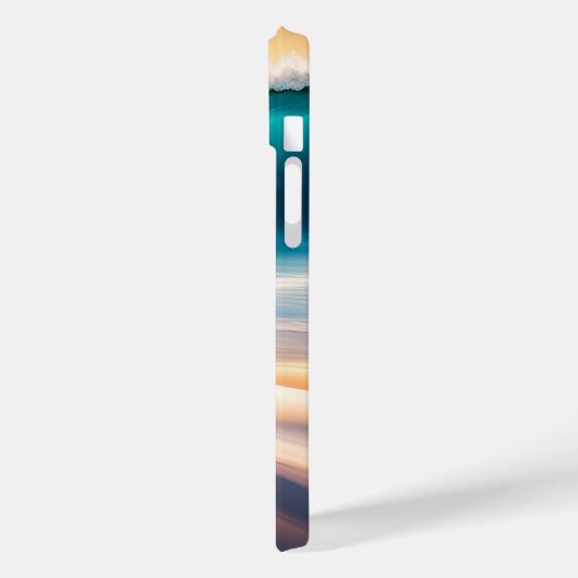 Staande surfplank in zand Case-Mate iPhone case (Achterkant / Links)