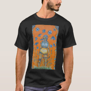 staande tussen kwallen t-shirt