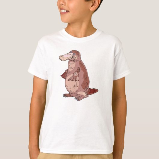 staande vogelbekdier t-shirt (Voorkant)