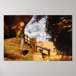 Staande wacht herfstdag poster