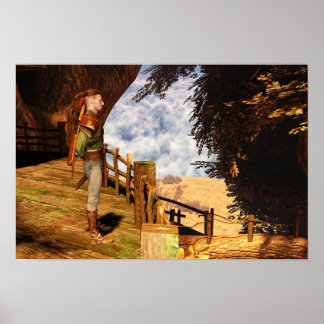 Staande wacht herfstdag poster