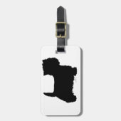 Staande Westie Silhouet Bagagelabel (Voorkant verticaal)