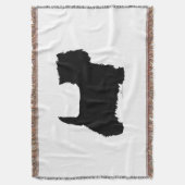 Staande Westie Silhouet Deken (Voorkant Verticaal)