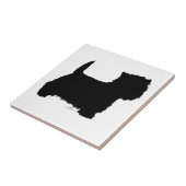 Staande Westie Silhouet Tegeltje (Zijkant)