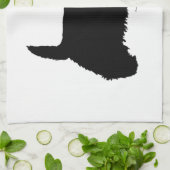 Staande Westie Silhouet Theedoek (Gevouwen)