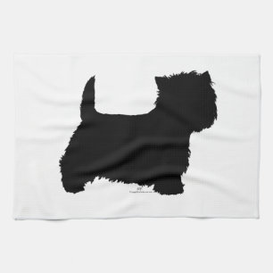 Staande Westie Silhouet Theedoek