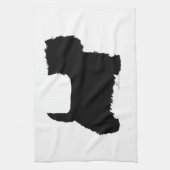 Staande Westie Silhouet Theedoek (Verticaal)
