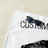 Staande Wild Paard Strandlaken met Aangepaste Teks (In situ)