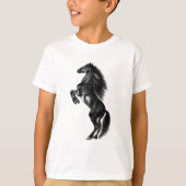 Staande wild paard T-shirt (Voorkant)