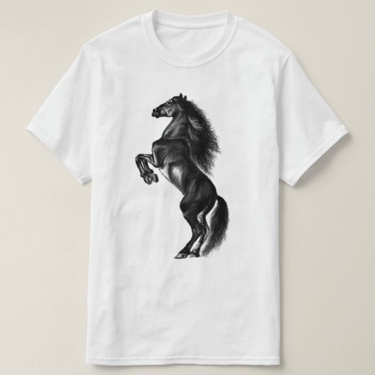 Staande wild paard T-shirt (Design voorkant)
