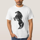 Staande wild paard T-shirt (Voorkant)
