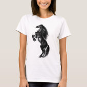 Staande wild paard T-shirt (Voorkant)