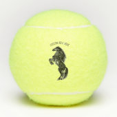 Staande Wild Paard Tennisballen met Aangepaste Tek (Voorkant)