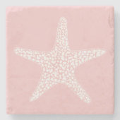 Staanstrand van de zomer stenen onderzetter (Voorkant)