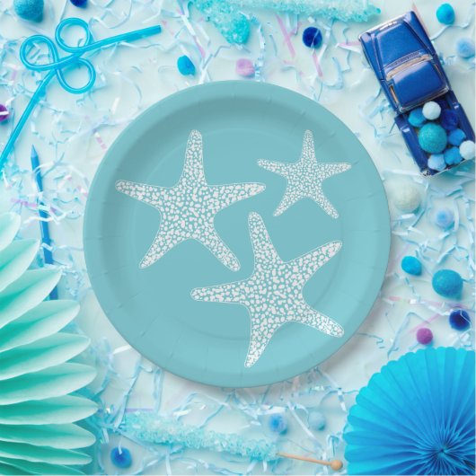 Staanstrand zomer nautisch ontwerp papieren bordje (Feest)