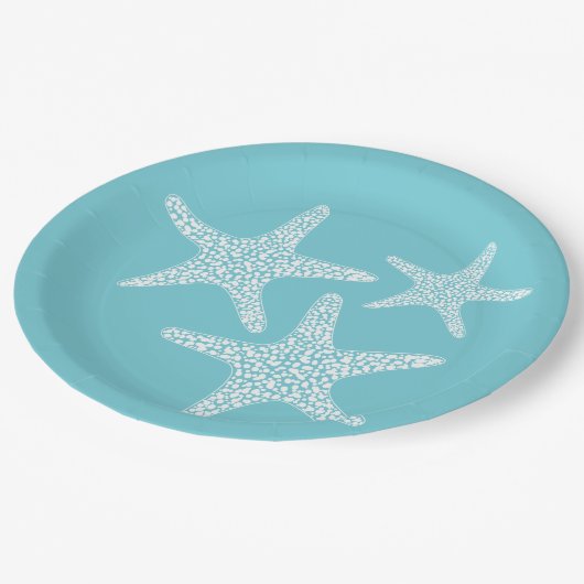 Staanstrand zomer nautisch ontwerp papieren bordje (Gekanteld)