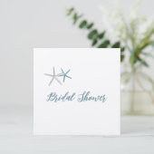 Staanvis Champagne Bridal Shower Invitations Kaart (Staand voorkant)