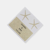 Staanvis Tropical Gold Glitter Silver Weddenschap Servet (Hoek)