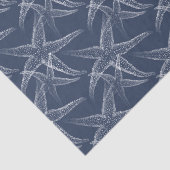 Staanvismarinepapier (Blauwe strand) Tissuepapier (Detail)