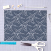 Staanvismarinepapier (Blauwe strand) Tissuepapier (Craft)