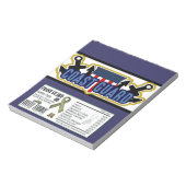 Staap van de Snoep van de kustwacht van de militai Notitieblok (Linkerzijde)