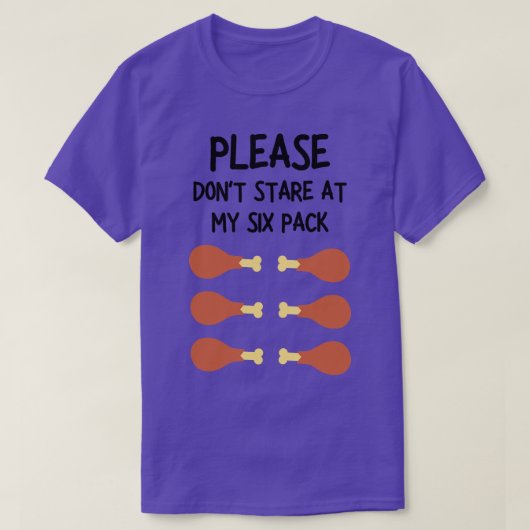 Staar alsjeblieft niet naar mijn sixpack t-shirt (Design voorkant)