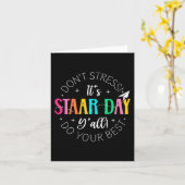 Staar Dag Yall Test Dag Examen State Testing Day T Kaart (Gele Bloem)