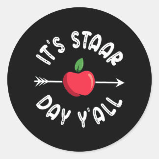 Staar Dag Yall Texas Staar Test Dag Ronde Sticker