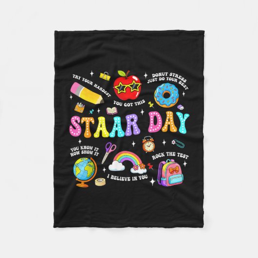 Staar-dagtest leraar student positief leraar fleece deken (Voorkant)