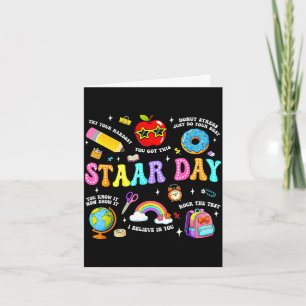 Staar-dagtest leraar student positieve leraar kaart